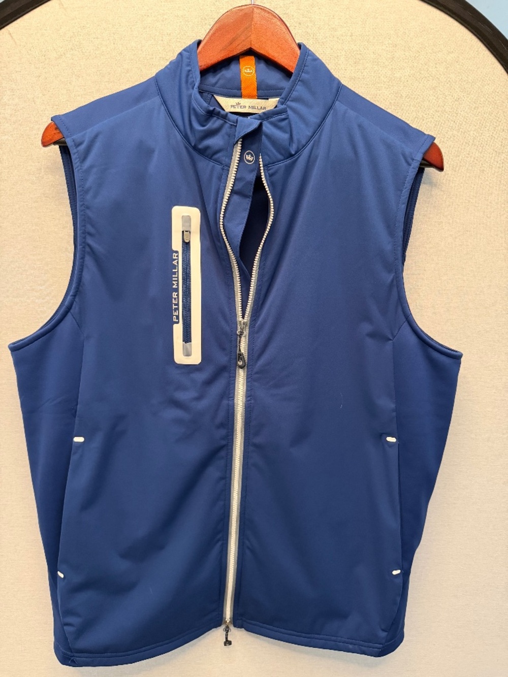 Peter Millar Men’s Blue Performance Full Zip Vest Medium